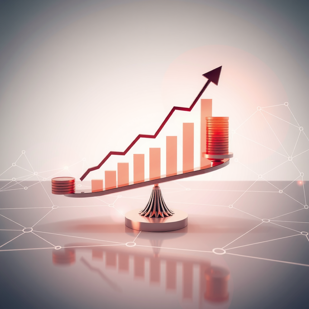 Abstract representation of financial recovery showing upward trending graphs, balanced scales, and interconnected network patterns symbolizing restored financial stability and secure fund management